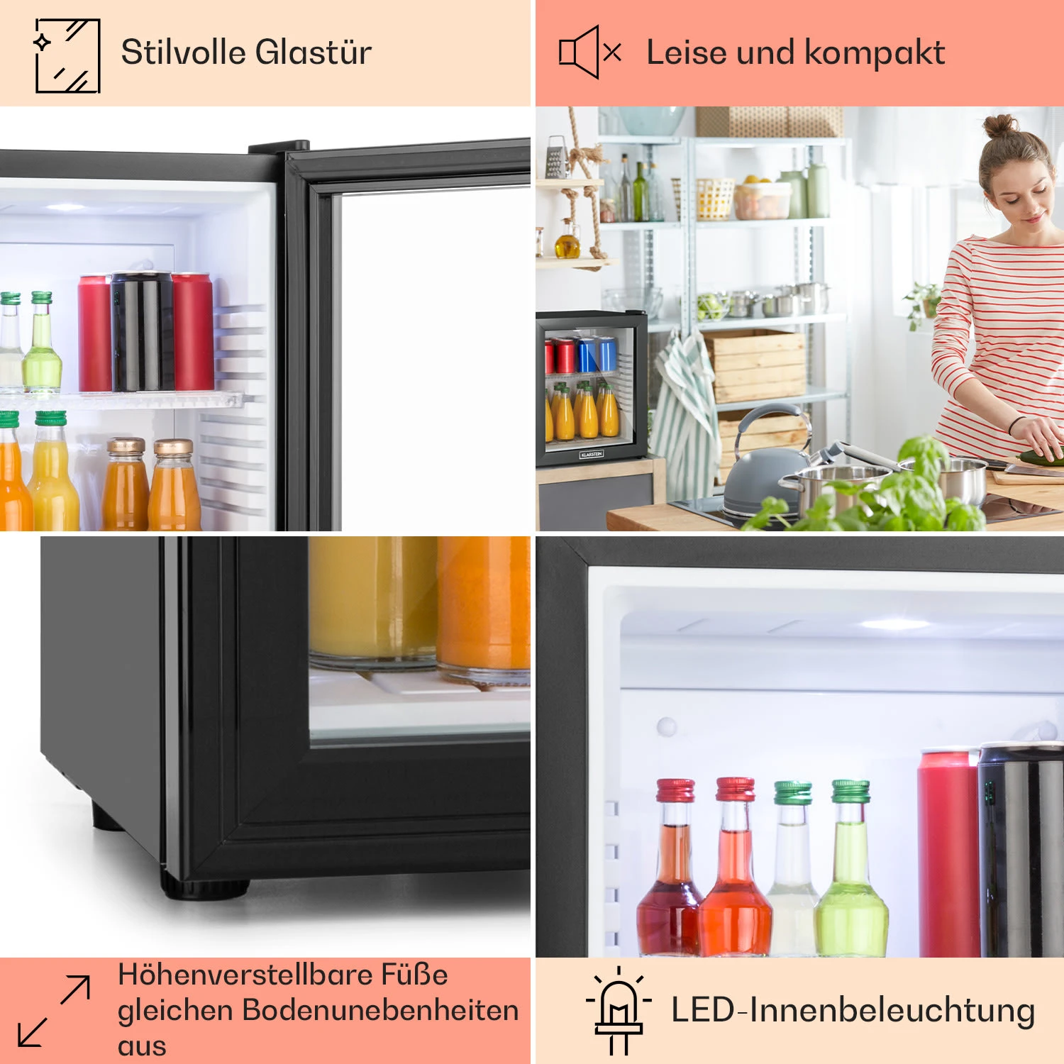 MKS-13 Minibar Mini-Kühlschrank 3 Temperaturen 30L 23 DB Glastür 7 MKS-13 Minibar Mini-Kühlschrank 3 Temperaturen 30L 23 DB Glastür – Bild 5