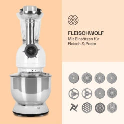Lucia Küchenmaschine 3-in-1 2000 W / 2,7 PS 5 Ltr Edelstahl BPA-frei 14 Lucia Küchenmaschine 3-in-1 2000 W / 2,7 PS 5 Ltr Edelstahl BPA-frei -Klarstein 10008236 de 0005 logo