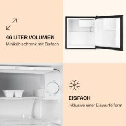 KS50-A Mini-Kühlschrank 46 Liter Mit Eisfach 41 DB -Klarstein 10010814 de 0002 logo