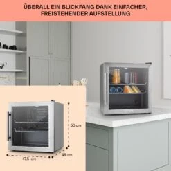 Beersafe L Kühlschrank 47 Liter 2 Böden Panoramaglastür Edelstahl 14 Beersafe L Kühlschrank 47 Liter 2 Böden Panoramaglastür Edelstahl -Klarstein 10027671 DE 0006 usp