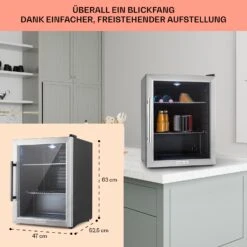 Beersafe XL Kühlschrank 60 Liter 2 Böden Panoramaglastür Edelstahl 14 Beersafe XL Kühlschrank 60 Liter 2 Böden Panoramaglastür Edelstahl -Klarstein 10027672 DE 0006 usp