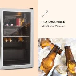 Beersafe XXL Kühlschrank 80 Liter 3 Böden Panoramaglastür Edelstahl 12 Beersafe XXL Kühlschrank 80 Liter 3 Böden Panoramaglastür Edelstahl -Klarstein 10027673 de 0004 logo
