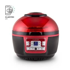 VitAir Turbo Heißluftfritteuse Rot-schwarz 1400W Grillen Backen 9l 16 VitAir Turbo Heißluftfritteuse Rot-schwarz 1400W Grillen Backen 9l -Klarstein 10028289 yy 0004 logo Klarstein VitAir Heissluftfritteuse V2 rot schwarz