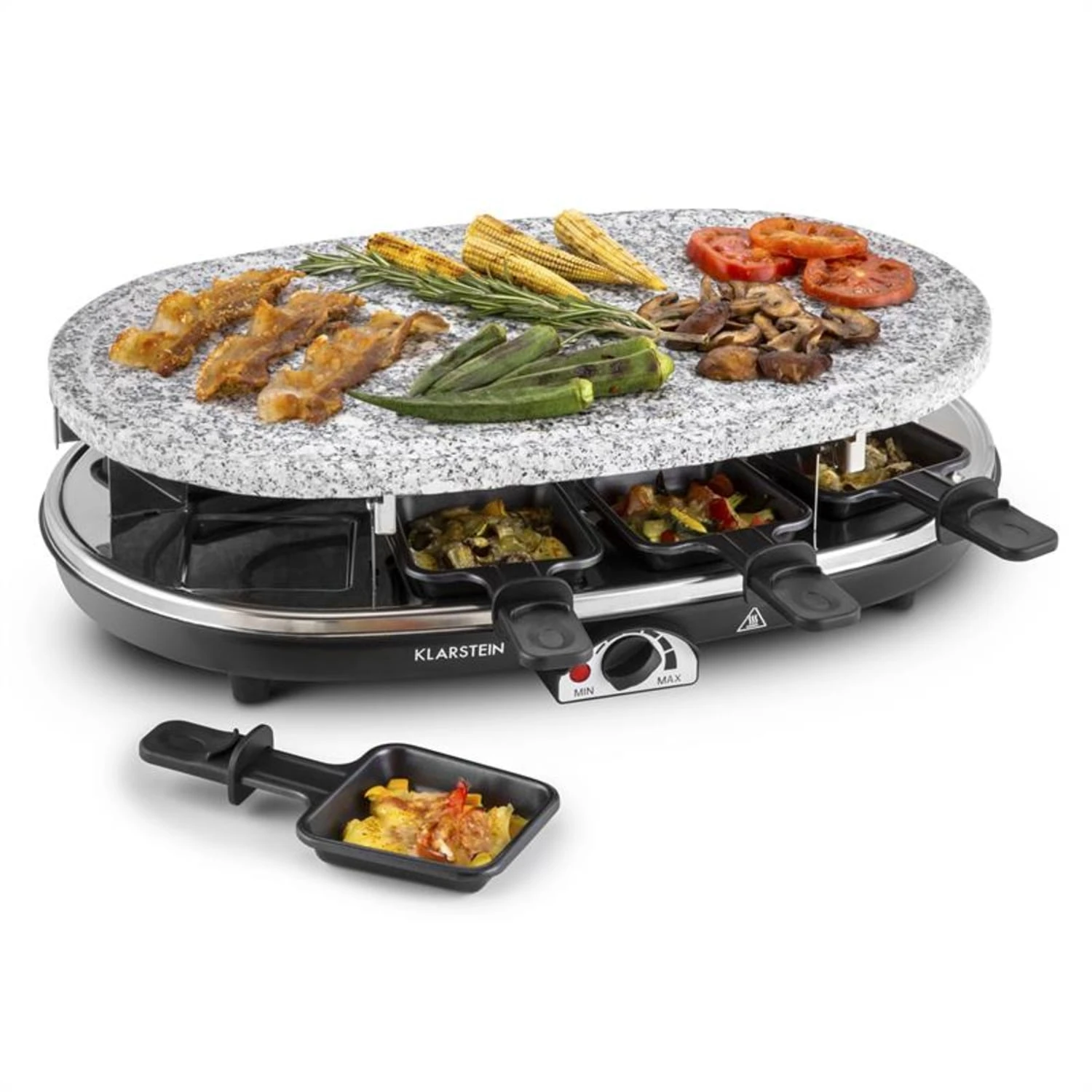 All-U-Can-Grill Raclette 4-in-1 Pancake Crêpes Steinplatte 8 Personen 4 All-U-Can-Grill Raclette 4-in-1 Pancake Crêpes Steinplatte 8 Personen – Bild 2