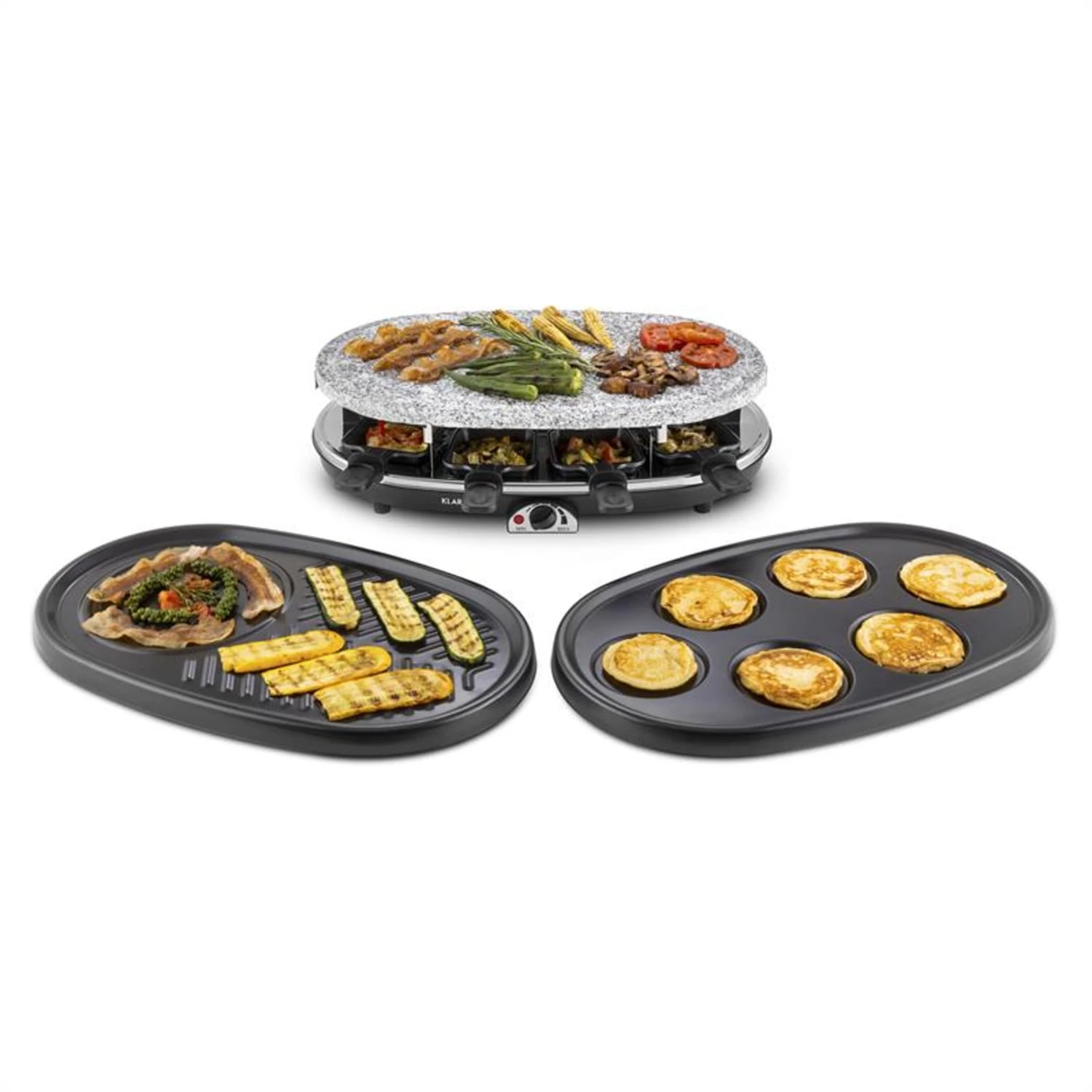 All-U-Can-Grill Raclette 4-in-1 Pancake Crêpes Steinplatte 8 Personen 6 All-U-Can-Grill Raclette 4-in-1 Pancake Crêpes Steinplatte 8 Personen – Bild 4