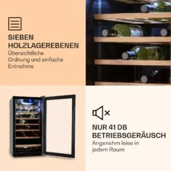 Vinamour 26 Uno Weinkühlschrank 26 Flaschen 88 Liter Edelstahl LED -Klarstein 10028491 de 0005 logo
