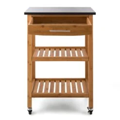 Tennessee Servierwagen Küchenwagen 4 Etagen Holz Granit Mobil -Klarstein 10028590 uk 0003 detail