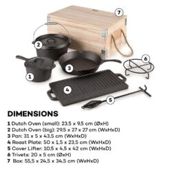 Hotrod Masterplan Dutch Oven Set 7-teilig BBQ Topfset Gusseisen 17 Hotrod Masterplan Dutch Oven Set 7-teilig BBQ Topfset Gusseisen -Klarstein 10029164 yy 0008 logo