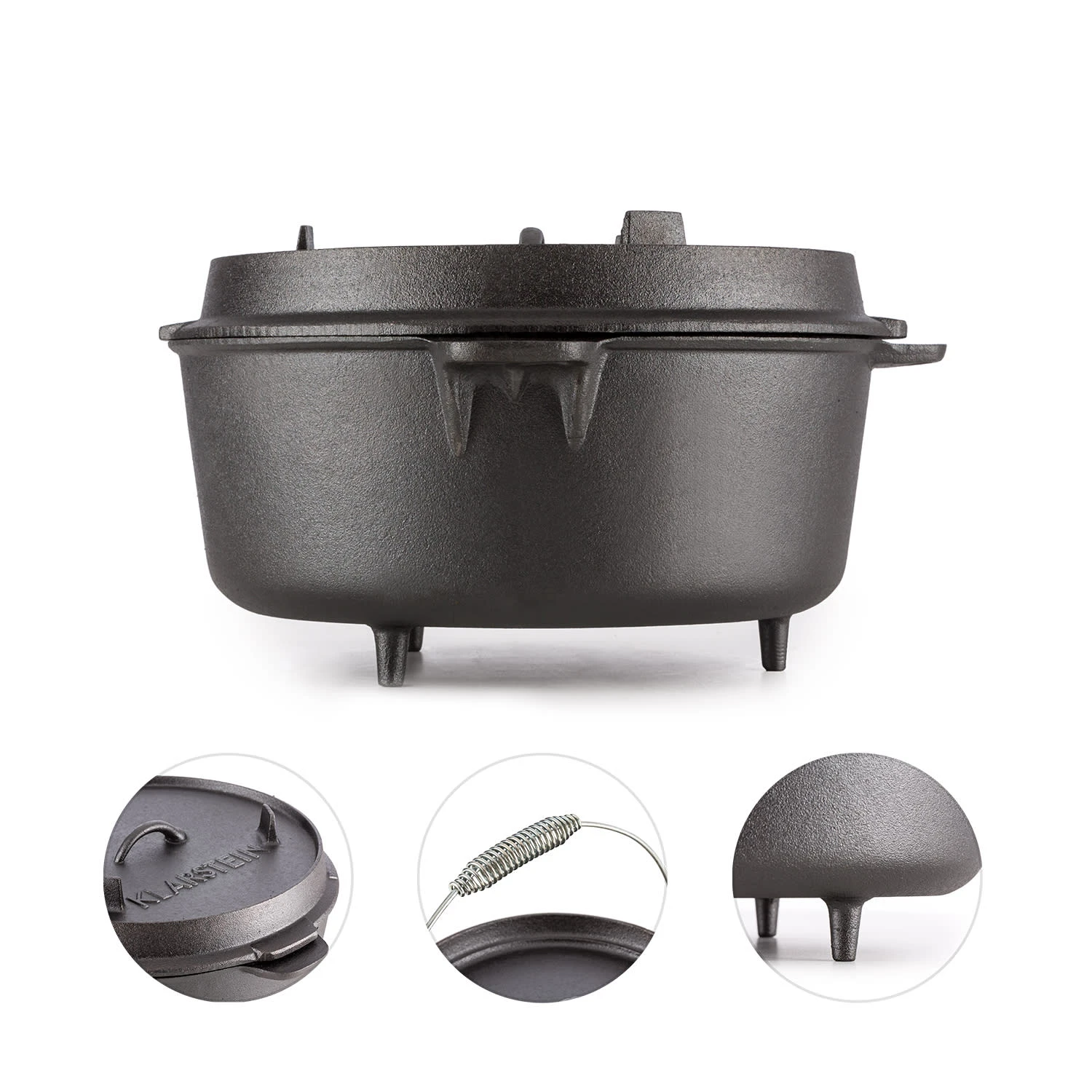 Hotrod 145 Dutch Oven BBQ-Topf 12 Qt / 11,4 Liter Gusseisen Schwarz 6 Hotrod 145 Dutch Oven BBQ-Topf 12 Qt / 11,4 Liter Gusseisen Schwarz – Bild 4