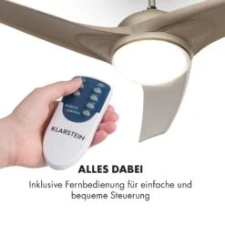 Figo 2-in-1-Deckenventilator Lampe Ø132cm 10039m³/h 51dB Fernbedienung -Klarstein 10029346 de 0006 logo