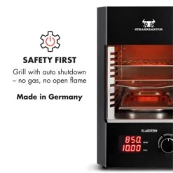 Steakreaktor 2.0 Indoor Grillgerät 850 °C 1600W Infrarot Made In Germany 16 Steakreaktor 2.0 Indoor Grillgerät 850 °C 1600W Infrarot Made In Germany -Klarstein 10029610 yy 0005 logo Klarstein Steakreaktor Indoor Grillgeraet black reedit v2