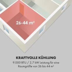 Frostik Fenster-Klimagerät 9.000 BTU/2,7 KW EEC A Fernbedienung 16 Frostik Fenster-Klimagerät 9.000 BTU/2,7 KW EEC A Fernbedienung -Klarstein 10029808 de 0005 logo