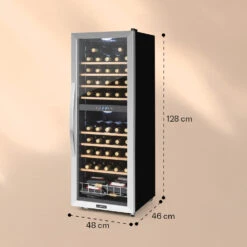 Vinamour 54 Duo Weinkühlschrank 2 Zonen 148 Ltr 54 Fl Touch-Display -Klarstein 10030714 yy 0007 logo