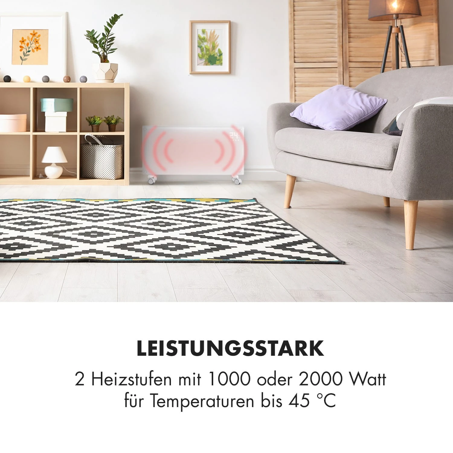 Bornholm Konvektions-Heizgerät 2000W Timer 2 Heizstufen ECO-Modus 4 Bornholm Konvektions-Heizgerät 2000W Timer 2 Heizstufen ECO-Modus – Bild 2