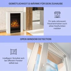 Studio 5 Elektrischer Kamin Heizlüfter 900/1800 W Fernbedienung 12 Studio 5 Elektrischer Kamin Heizlüfter 900/1800 W Fernbedienung -Klarstein 10031572 de 0004 usp