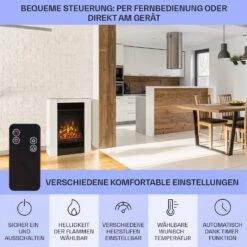 Studio 5 Elektrischer Kamin Heizlüfter 900/1800 W Fernbedienung 14 Studio 5 Elektrischer Kamin Heizlüfter 900/1800 W Fernbedienung -Klarstein 10031572 de 0006 usp