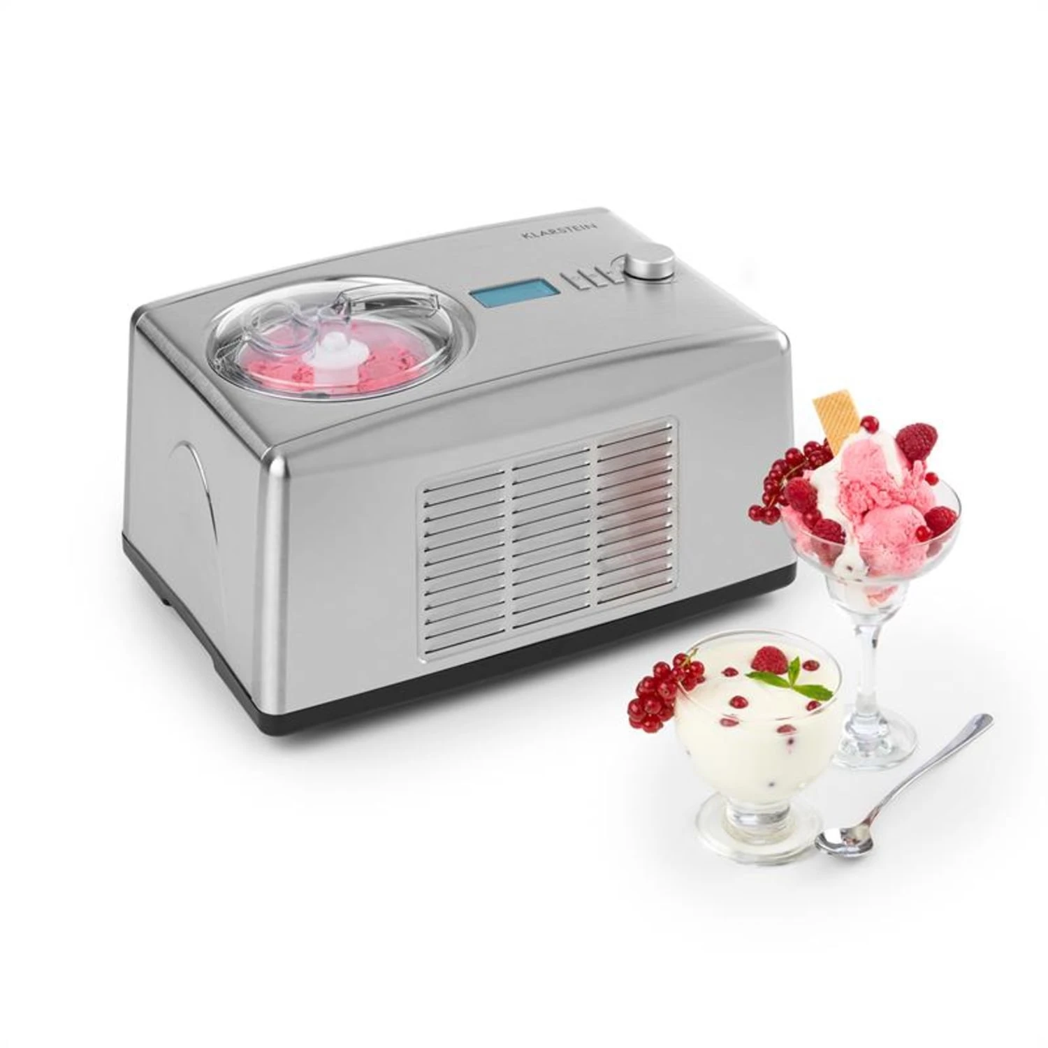 Yo & Yummy 2-in-1 Eiscremebereiter & Yoghurt Maker 150W 1,5l Edelstahl 3 Yo & Yummy 2-in-1 Eiscremebereiter & Yoghurt Maker 150W 1,5l Edelstahl