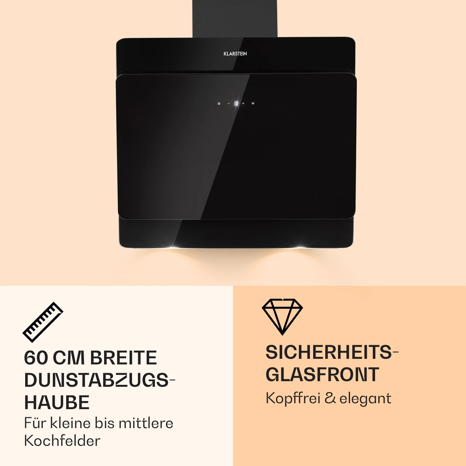 Aurica 60 Dunstabzugshaube 60cm 600 M³/h LED Touch Glas 5 Aurica 60 Dunstabzugshaube 60cm 600 M³/h LED Touch Glas – Bild 3