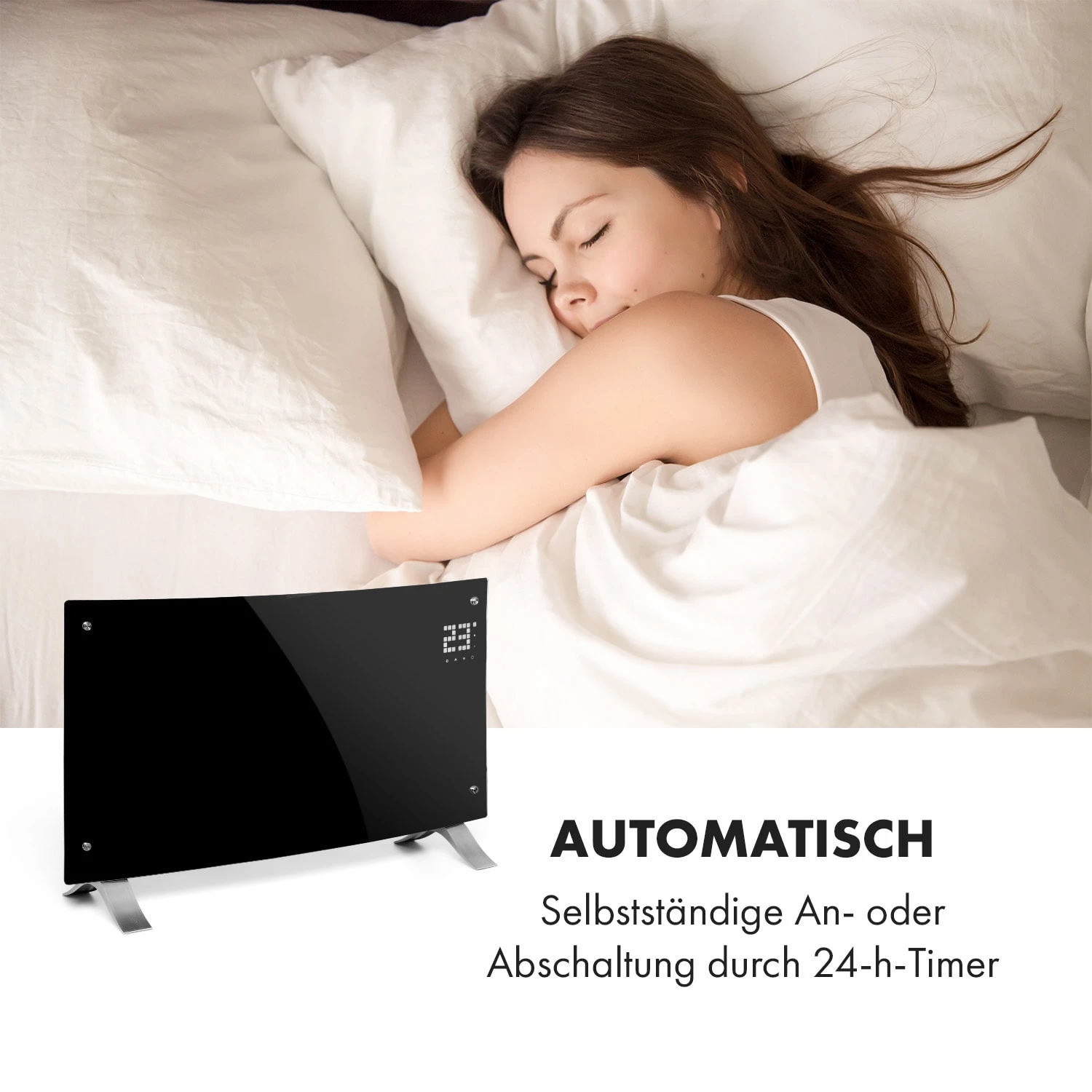 Bornholm Curved Konvektions-Heizgerät Thermostat Timer 2000W 6 Bornholm Curved Konvektions-Heizgerät Thermostat Timer 2000W – Bild 4