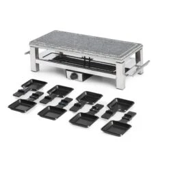 Schmelzlette Raclette 1500W Naturstein-Platte Edelstahlgehäuse -Klarstein 10032028 yy 0004 detail Klarstein Schmelzlette Raclette 1500W Edelstahl