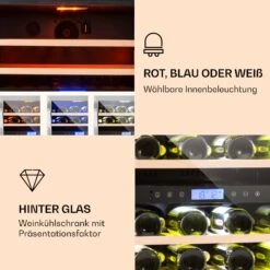 Vinovilla 43 Built-In Duo Weinkühlschrank 2 Zonen 129l 43 Fl Glastür 12 Vinovilla 43 Built-In Duo Weinkühlschrank 2 Zonen 129l 43 Fl Glastür -Klarstein 10032031 de 0003 logo