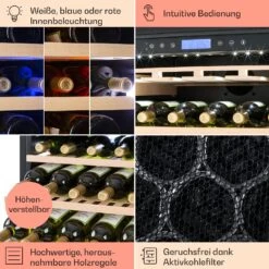 Vinovilla Grande 165 Built-in Uno Weinkühlschrank 425l 165Fl. Glastür 14 Vinovilla Grande 165 Built-in Uno Weinkühlschrank 425l 165Fl. Glastür -Klarstein 10032033 de 0005 usp