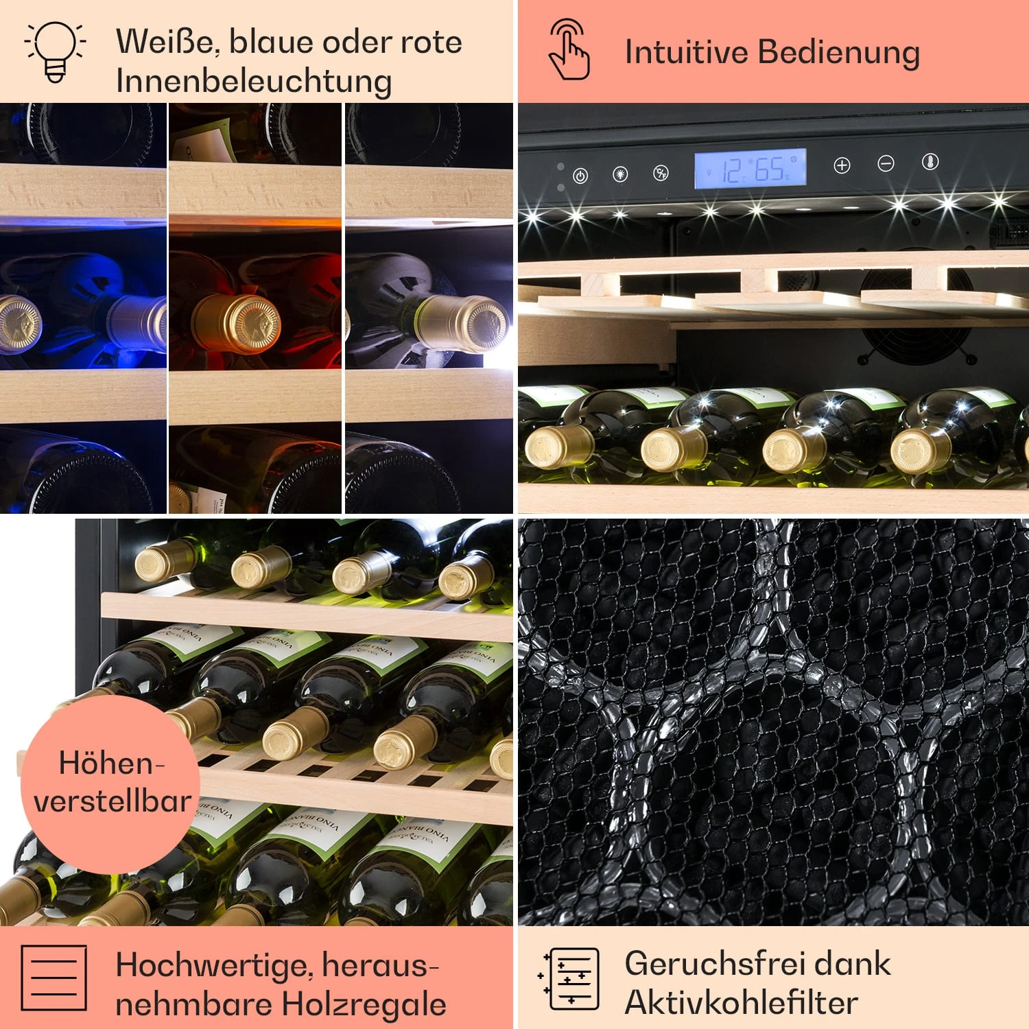 Vinovilla Grande 165 Built-in Uno Weinkühlschrank 425l 165Fl. Glastür 7 Vinovilla Grande 165 Built-in Uno Weinkühlschrank 425l 165Fl. Glastür – Bild 5