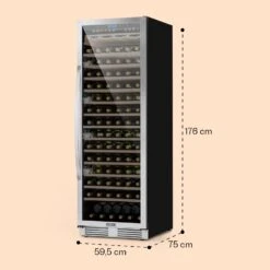 Vinovilla Grande 165 Built-in Uno Weinkühlschrank 425l 165Fl. Glastür 16 Vinovilla Grande 165 Built-in Uno Weinkühlschrank 425l 165Fl. Glastür -Klarstein 10032033 yy 0007 dimensions