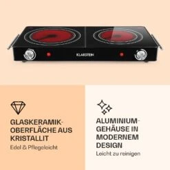 VariCook Duo Kochplatte 3000W Edelstahlgehäuse Tragegriffe 10 VariCook Duo Kochplatte 3000W Edelstahlgehäuse Tragegriffe -Klarstein 10032125 de 0003 logo