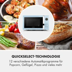 Fine Dinesty 2-in-1-Mikrowelle: 23l 800W / Grill: 1000W Blau 14 Fine Dinesty 2-in-1-Mikrowelle: 23l 800W / Grill: 1000W Blau -Klarstein 10032201 de 0005 logo