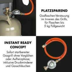 Lucifer 2.0-T Gasgrill 2 X 3,5 KW Brenner 45x44cm Grill Edelstahl -Klarstein 10032455 de 0008 logo
