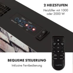Colmar Elektrischer Kamin Glas 2000W 7 LED-Farben Fernbedienung 17 Colmar Elektrischer Kamin Glas 2000W 7 LED-Farben Fernbedienung -Klarstein 10032536 de 0007 logo