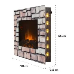 Colmar Elektrischer Kamin Glas 2000W 7 LED-Farben Fernbedienung 19 Colmar Elektrischer Kamin Glas 2000W 7 LED-Farben Fernbedienung -Klarstein 10032536 yy 0009 dimensions