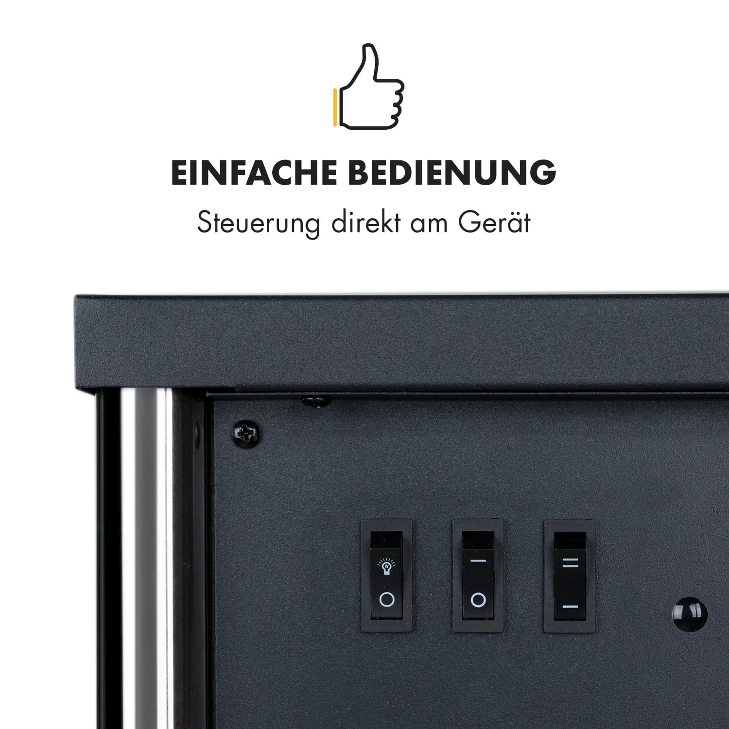 Copenhagen Elektrischer Kamin 950/1900W Thermostat Glasfront 7 Copenhagen Elektrischer Kamin 950/1900W Thermostat Glasfront – Bild 5
