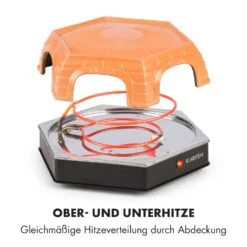 Capricciosa Pizzaofen 1500W Abdeckung Aus Terracotta Warmhaltefunktion -Klarstein 10032597 de 0007 logo