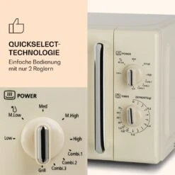 Caroline Mikrowellen-Grill 20 Ltr 700 W / 1000 W Ø 25,5cm Retro 11 Caroline Mikrowellen-Grill 20 Ltr 700 W / 1000 W Ø 25,5cm Retro -Klarstein 10032641 de 0004 logo