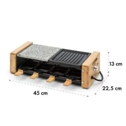Chateaubriand Nuovo Raclette 1200W Aluminium / Stein 8 Personen Holz -Klarstein 10032729 yy 0007 logo