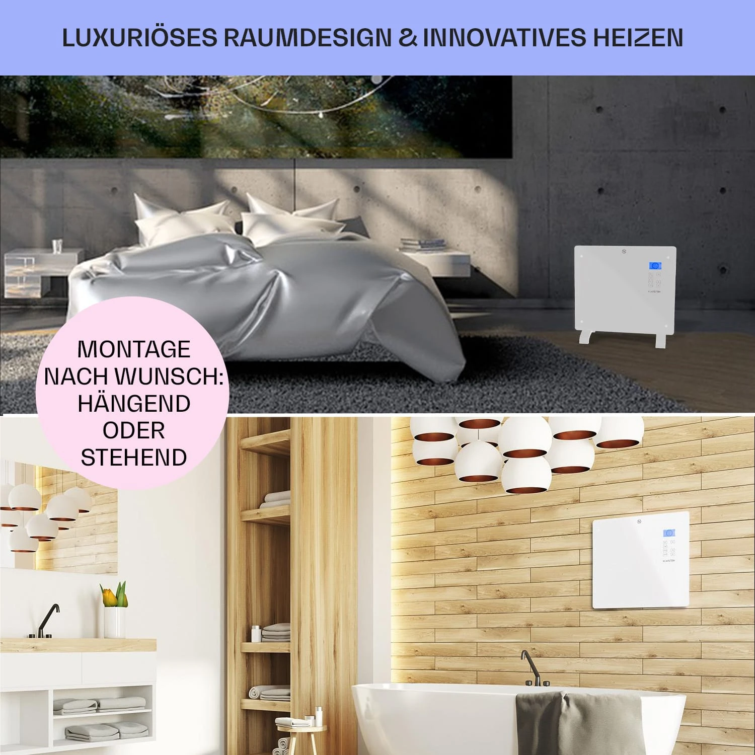 Norderney Konvektions-Heizgerät Thermostat Timer 1000W 20m² Weiß 9 Norderney Konvektions-Heizgerät Thermostat Timer 1000W 20m² Weiß – Bild 7