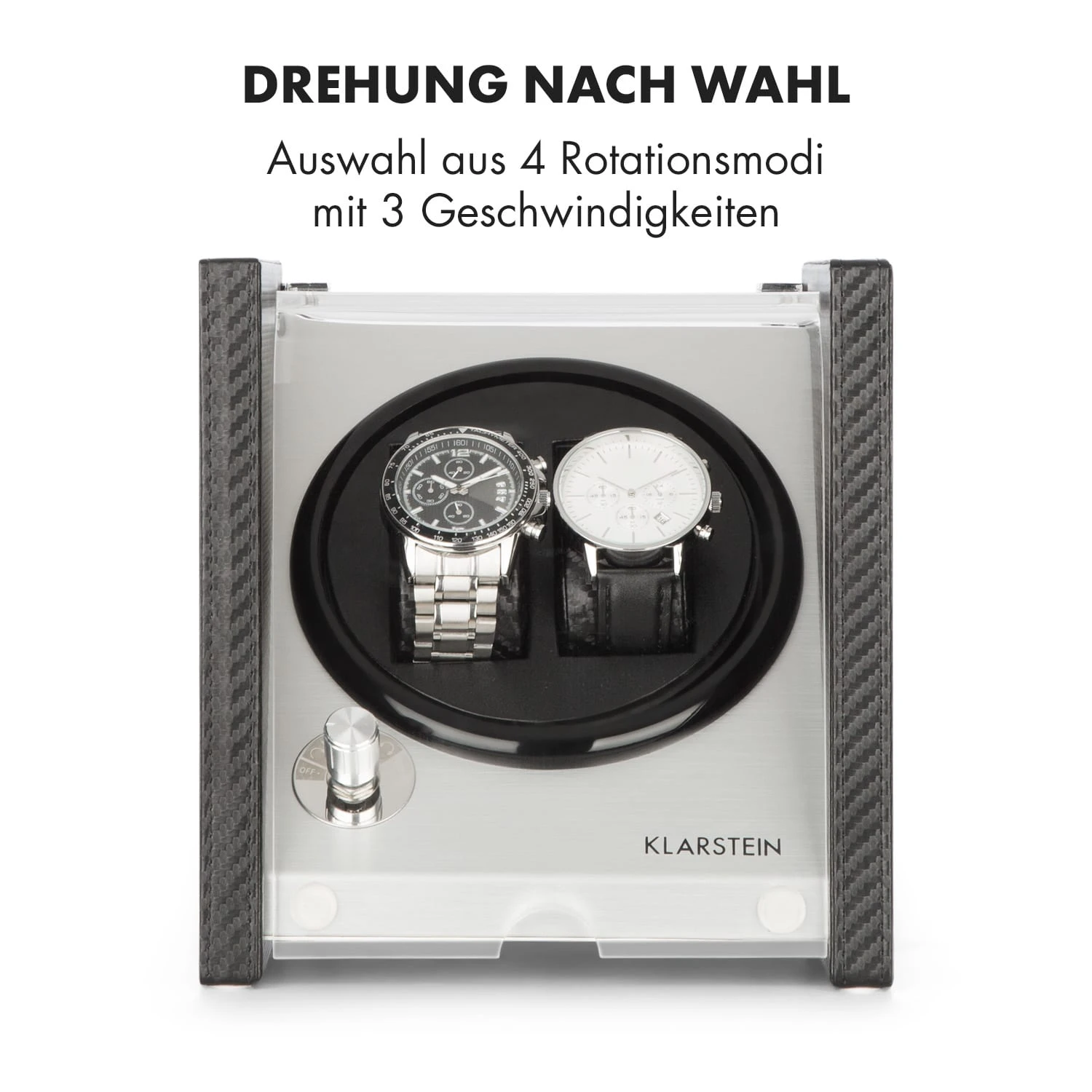 Tokyo 2 Uhrenbeweger, 2 Uhren, 3 Geschwindigkeiten, 4 Modi, Schwarz 6 Tokyo 2 Uhrenbeweger, 2 Uhren, 3 Geschwindigkeiten, 4 Modi, Schwarz – Bild 4