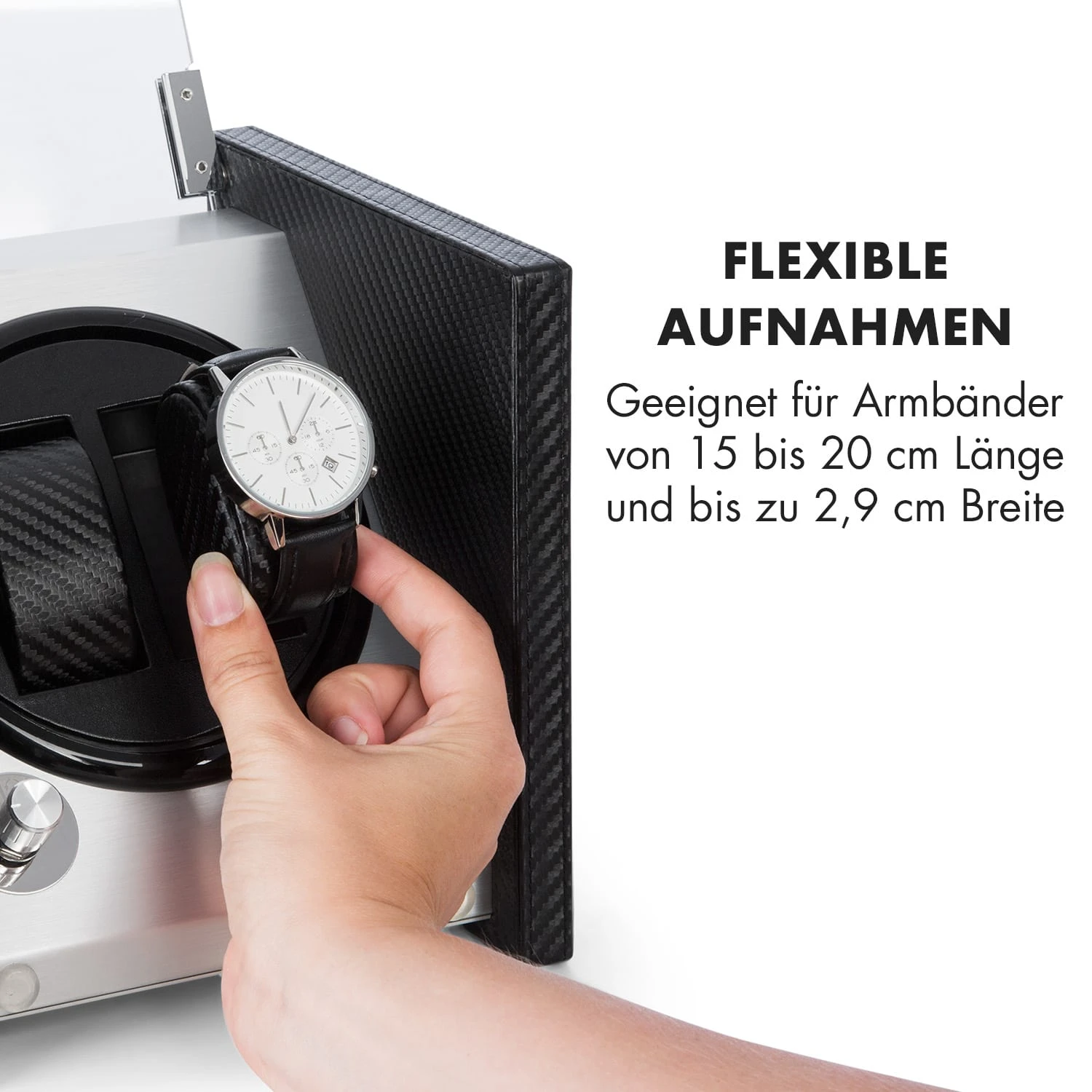 Tokyo 2 Uhrenbeweger, 2 Uhren, 3 Geschwindigkeiten, 4 Modi, Schwarz 9 Tokyo 2 Uhrenbeweger, 2 Uhren, 3 Geschwindigkeiten, 4 Modi, Schwarz – Bild 7