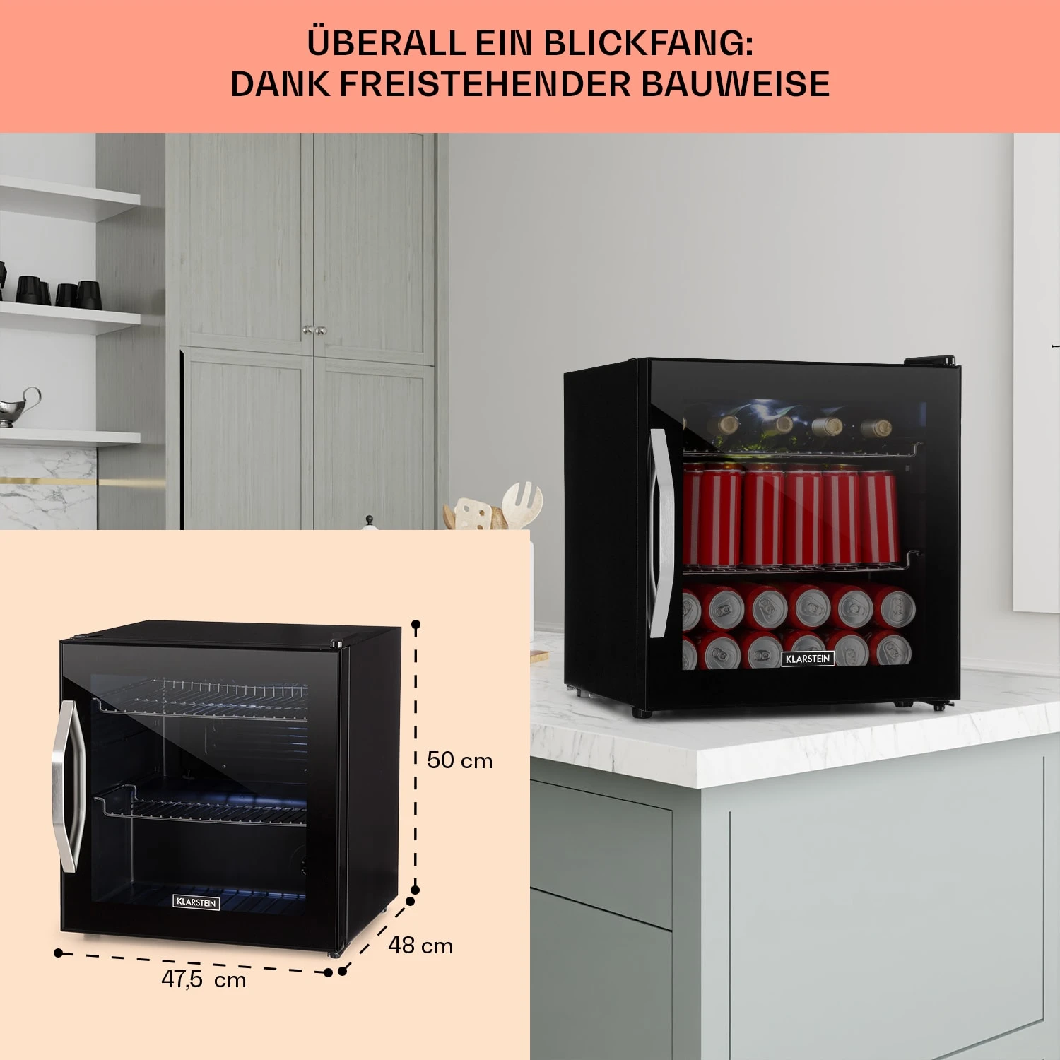 Beersafe L Onyx Kühlschrank 47 Liter 2 Böden Panoramaglastür. 8 Beersafe L Onyx Kühlschrank 47 Liter 2 Böden Panoramaglastür. – Bild 6