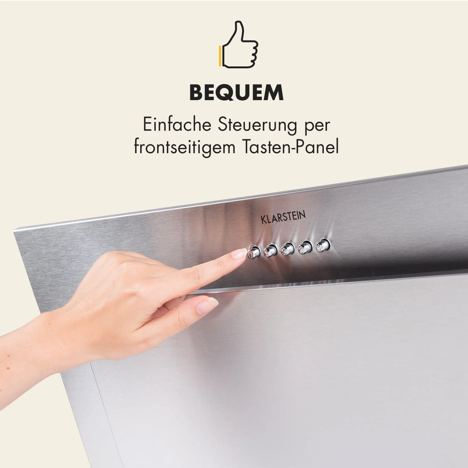 Athena Dunstabzugshaube 60cm Abluft: 350 M³/h LED Edelstahl 5 Athena Dunstabzugshaube 60cm Abluft: 350 M³/h LED Edelstahl – Bild 3