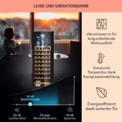 Barossa 54 Uno Weinkühlschrank 155 L 54 Flaschen Glastür Touch LED 13 Barossa 54 Uno Weinkühlschrank 155 L 54 Flaschen Glastür Touch LED -Klarstein 10032925 de 0004 usp