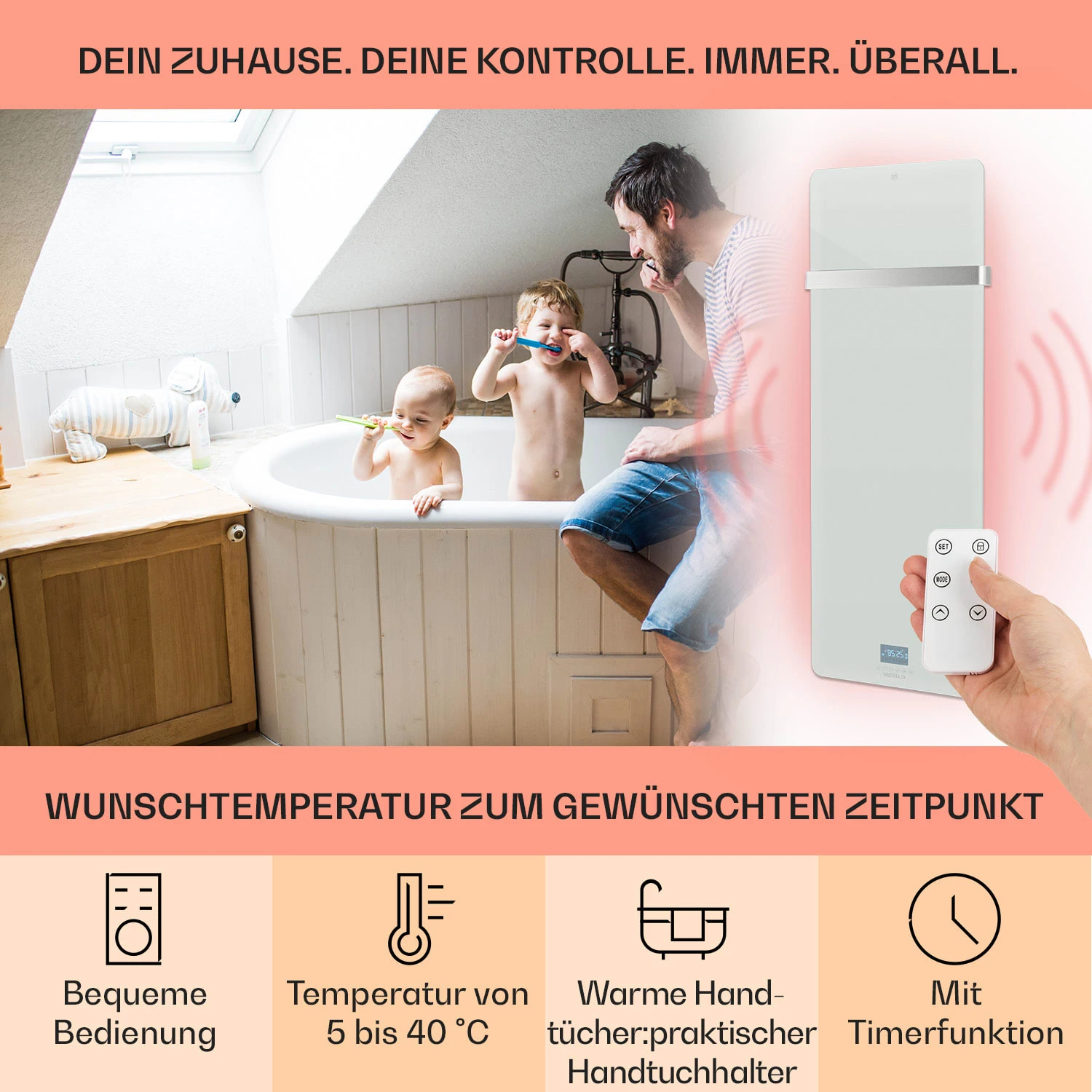 Hot Spot Crystal IR Heizpanel 45x120cm 17m² 850W 5-40°C LED IP24 5 Hot Spot Crystal IR Heizpanel 45x120cm 17m² 850W 5-40°C LED IP24 – Bild 3