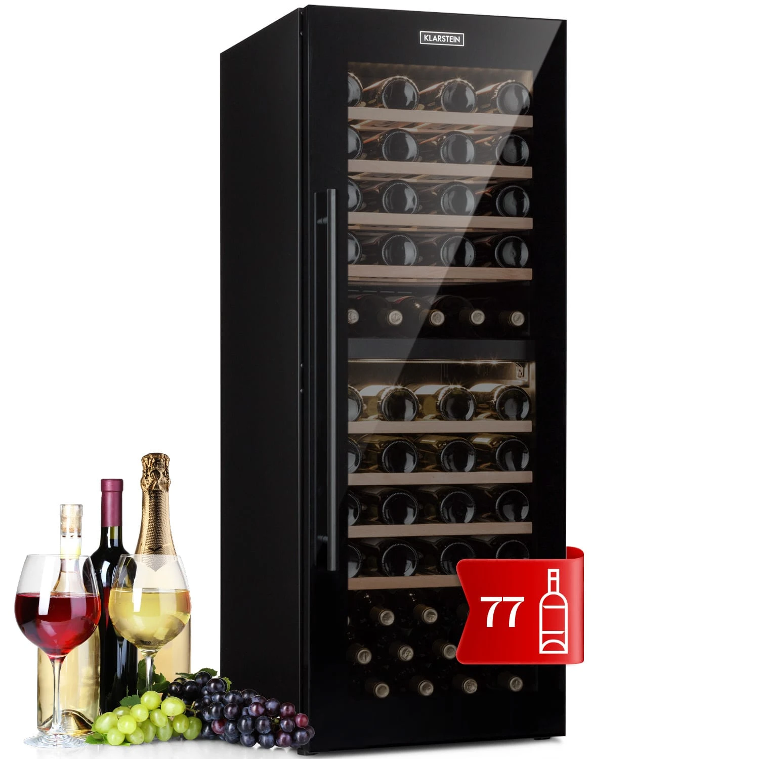 Barossa 77 Duo Weinkühlschrank 2 Zonen 191 L 77 Fl. Touch LED Schwarz 3 Barossa 77 Duo Weinkühlschrank 2 Zonen 191 L 77 Fl. Touch LED Schwarz