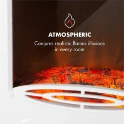 Meran Elektrischer Kamin 950/1850W 2-stufige Heizung Gusseisen-Stil -Klarstein 10032974 yy 0005 logo Klarstein Meran Elektrischer Kamin weiss