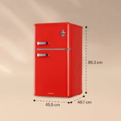 Irene Kühl- & Gefrierkombination 85 Liter Retro-Design 12 Irene Kühl- & Gefrierkombination 85 Liter Retro-Design -Klarstein 10032980 yy 0011 dimensions