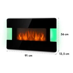 Klarstein Belfort Light & Fire Elektrischer Kamin 1000/2000W Fernbedienung -Klarstein 10032998 yy 0009 logo Klarstein Belfort Light Fire Elektrokamin schwarz