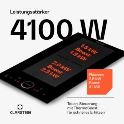 Delicatessa Slim Domino Induktionskochfeld 3500W Timer Schwarz -Klarstein 10033015 de 0003 usp