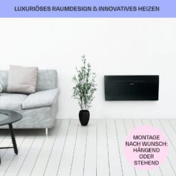 Hot Spot Slimcurve Heizgerät 80x40cm 40m² 2000W 5-40°C LED IP24 15 Hot Spot Slimcurve Heizgerät 80x40cm 40m² 2000W 5-40°C LED IP24 -Klarstein 10033017 de 0007 usp